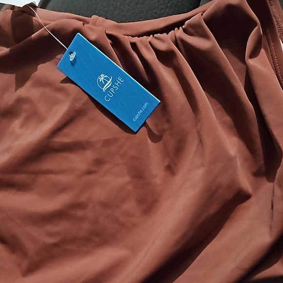 Cupshe Women Swimsuit One Piece Squre Neck Spaghetti Strap Adjustable XS - Picture 6 of 9